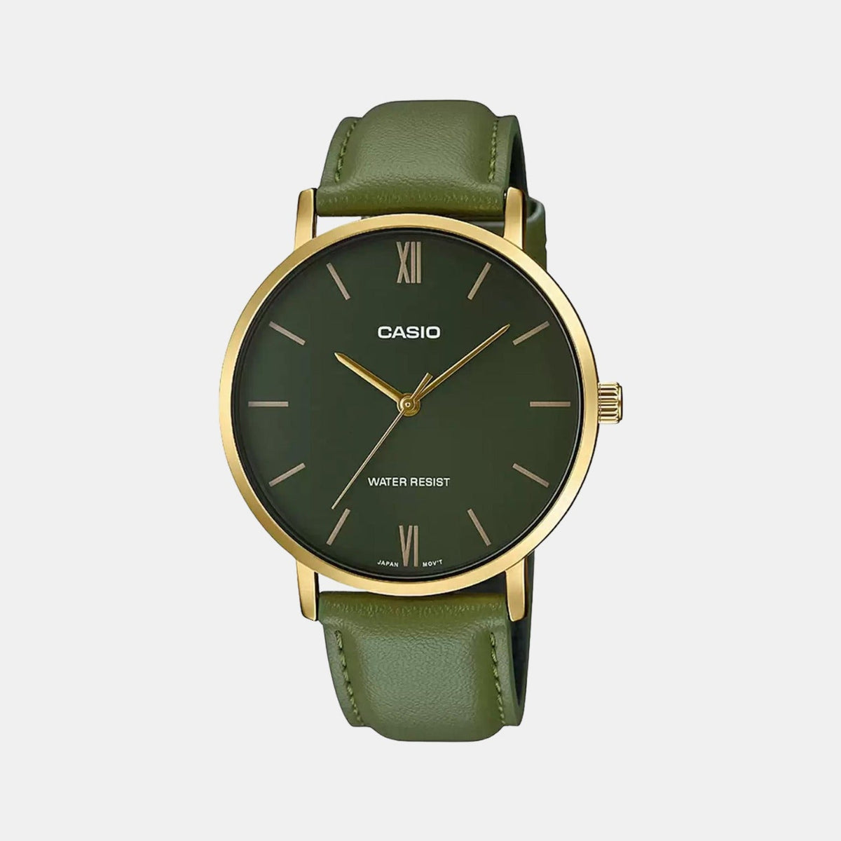Enticer Men Quartz Green Dial Analog Leather Watch A1782