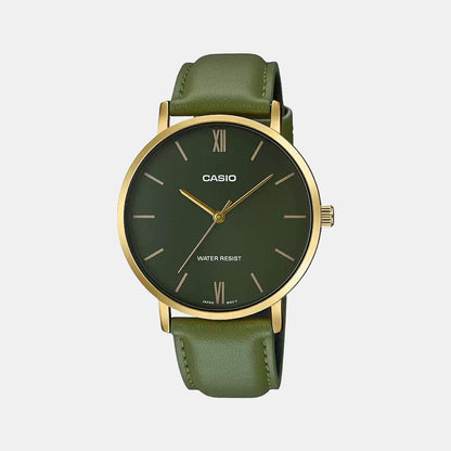 Enticer Men Quartz Green Dial Analog Leather Watch A1782