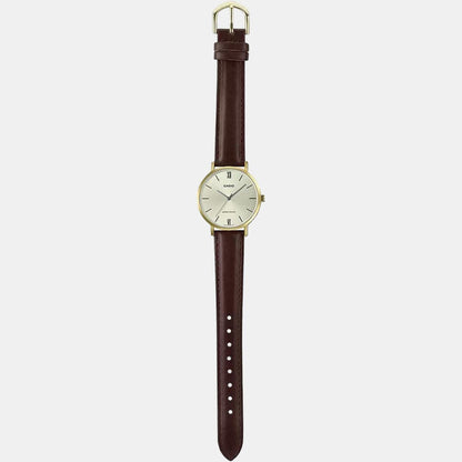 Enticer Women Quartz Silver Dial Analog Leather Watch A1787