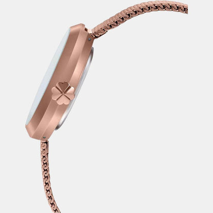 Enticer Women Quartz Rose Gold Dial Analog Mesh Watch A1852