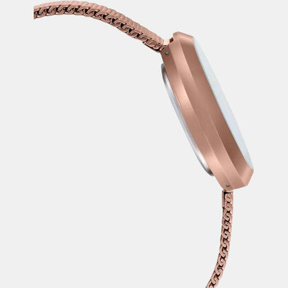 Enticer Women Quartz Rose Gold Dial Analog Mesh Watch A1852