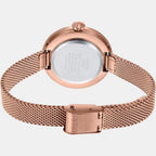 Enticer Women Quartz Rose Gold Dial Analog Mesh Watch A1852