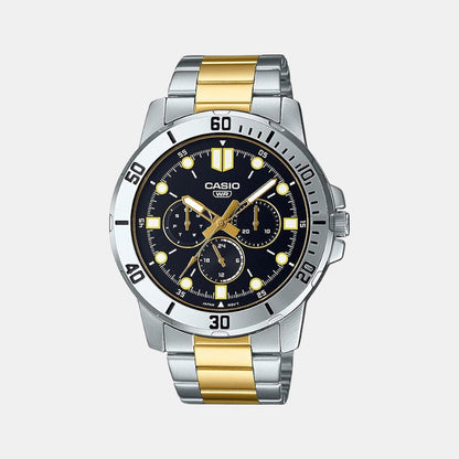 Enticer Men Quartz Black Dial Chronograph Stainless Steel Watch A1859