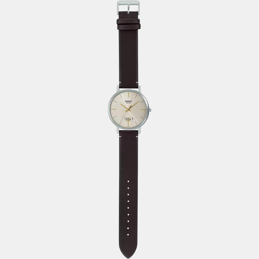 Enticer Men Quartz Gold Dial Analog Leather Watch A1871