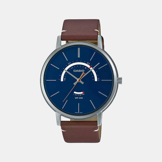 Enticer Men Quartz Blue Dial Analog Leather Watch A1878