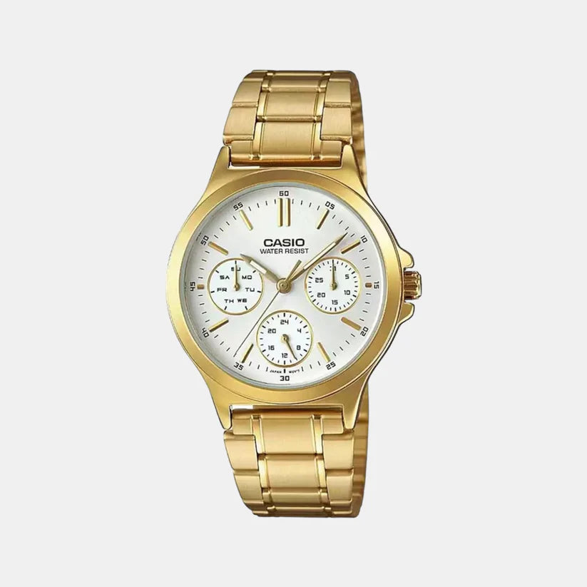 Casio Enticer Ladies Analog White Dial Women LTP-V300G-7AUDF (A1915)