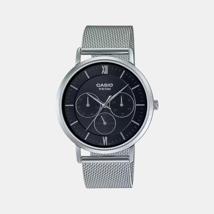 Enticer Men Quartz Black Dial Chronograph Mesh Watch A1920