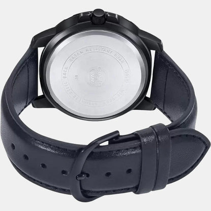 Casio Enticer Men Quartz Black Dial Analog Leather Watch A1981