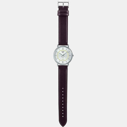 Enticer Men Quartz White Dial Analog Leather Watch A2046