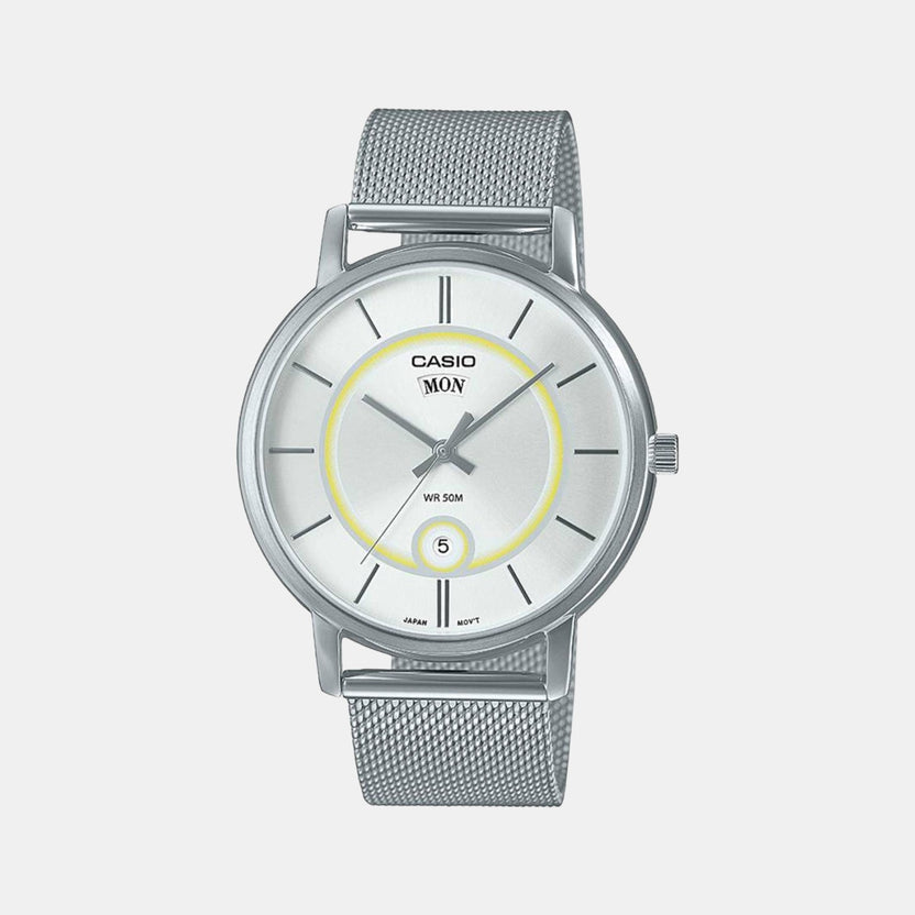 Enticer Men Quartz White Dial Analog Stainless Steel Watch A2050