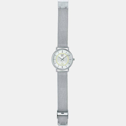 Enticer Men Quartz White Dial Analog Stainless Steel Watch A2050