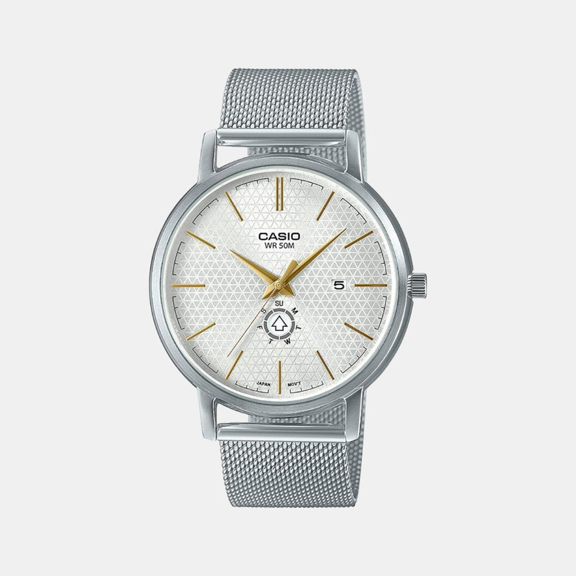 Enticer Men Quartz White Dial Analog Stainless Steel Watch A2059