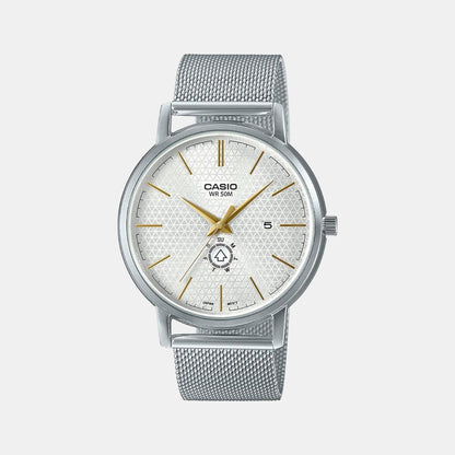 Enticer Men Quartz White Dial Analog Stainless Steel Watch A2059