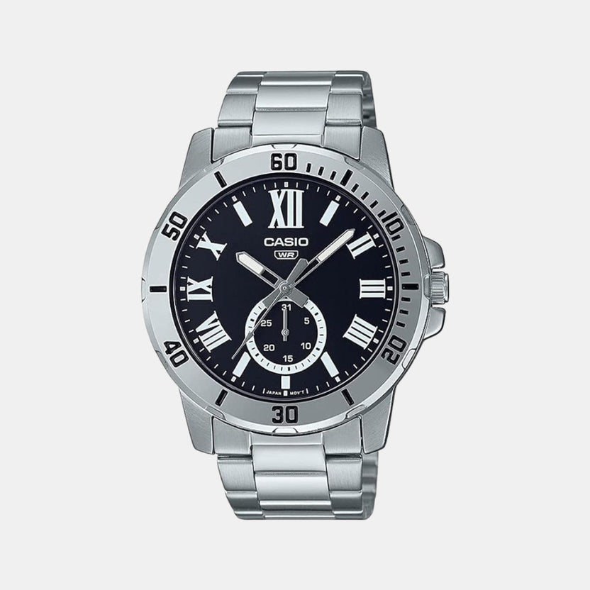 Enticer Men Quartz Black Dial Chronograph Stainless Steel Watch A2067