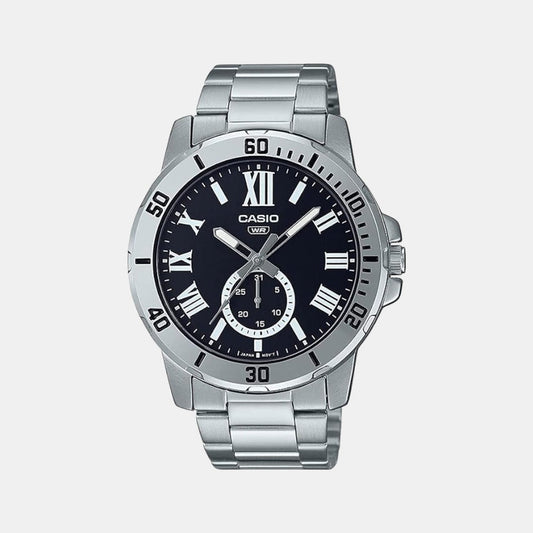 Enticer Men Quartz Black Dial Chronograph Stainless Steel Watch A2067