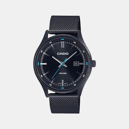 Enticer Men Quartz Black Dial Analog Mesh Watch A2103