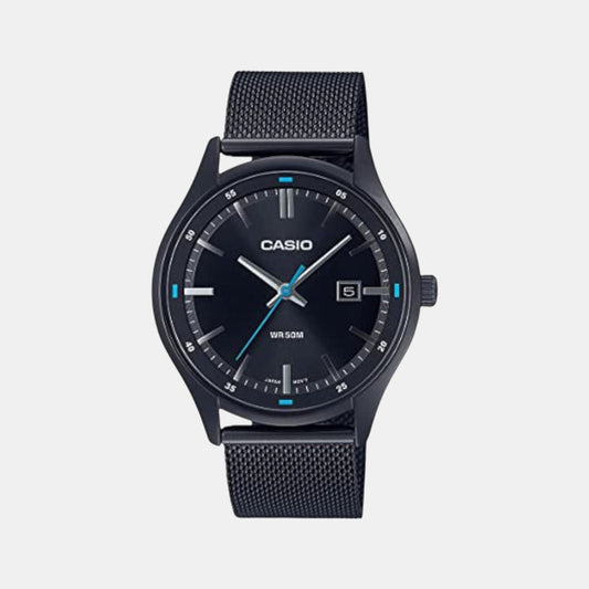 Enticer Men Quartz Black Dial Analog Mesh Watch A2103