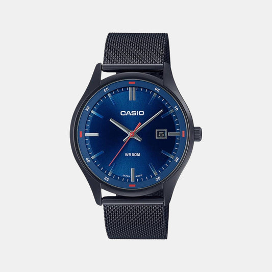 Enticer Men Quartz Blue Dial Analog Mesh Watch A2104