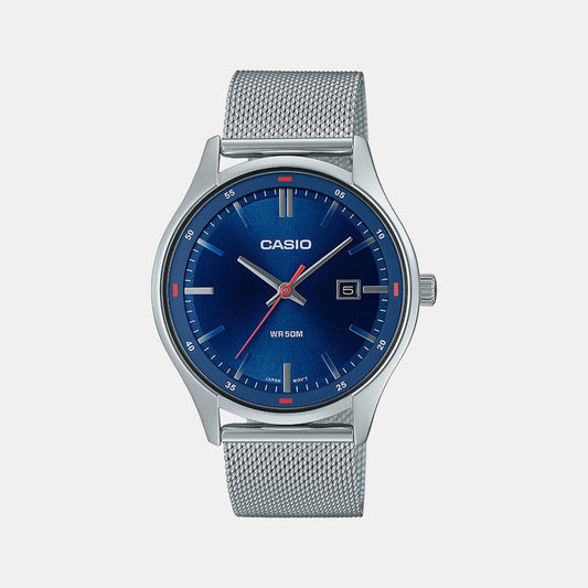 Enticer Men Quartz Blue Dial Analog Mesh Watch A2107