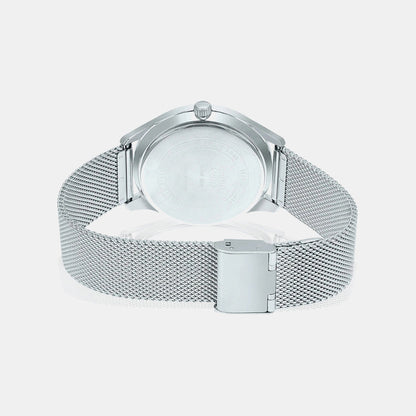 Enticer Men Quartz Grey Dial Analog Mesh Watch A2108