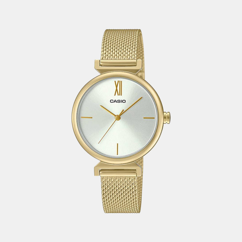 Enticer Women Quartz White Dial Analog Mesh Watch A2127