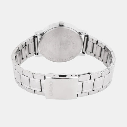 Casio Enticer Men Quartz Blue Dial Analog Stainless Steel Watch A2154