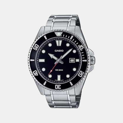 Enticer Men Quartz Black Dial Analog Stainless Steel Watch A2189
