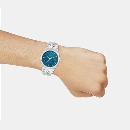 Enticer Men Quartz Blue Dial Analog Stainless Steel Watch A2199