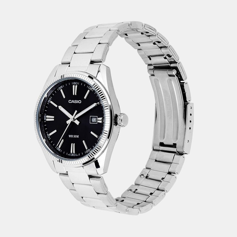 Enticer Men Quartz Black Dial Analog Stainless Steel Watch A2226