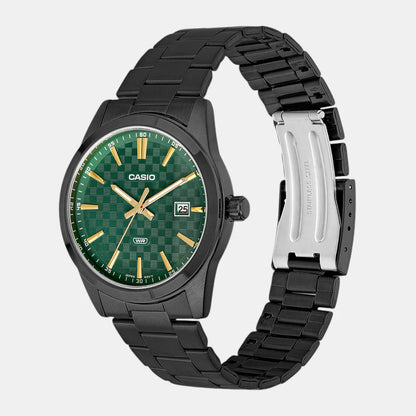 Casio Enticer Men Quartz Green Dial Analog Stainless Steel Watch A2240