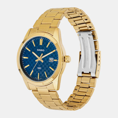 Casio Enticer Men Quartz Blue Dial Analog Stainless Steel Watch A2245