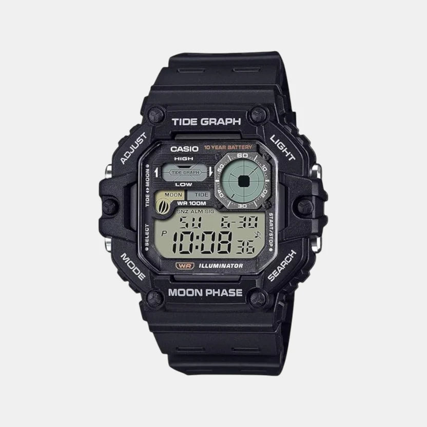 Casio Youth Men Quartz Black Dial Digital Resin Watch A2247