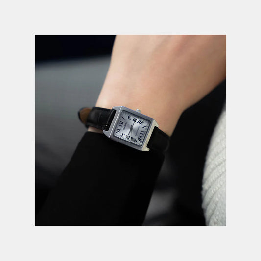 Casio Enticer Women Quartz Silver Dial Analog Leather Watch A2287