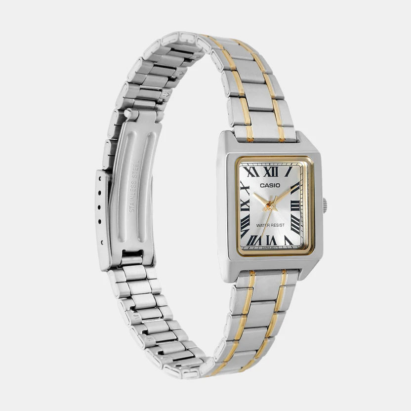 Casio Enticer Women Quartz Gold Dial Analog Stainless Steel Watch A2293