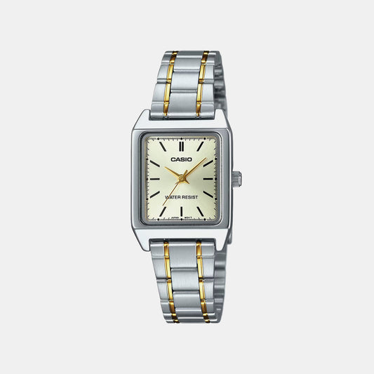 Enticer Women Quartz Gold Dial Analog Stainless Steel Watch A2294