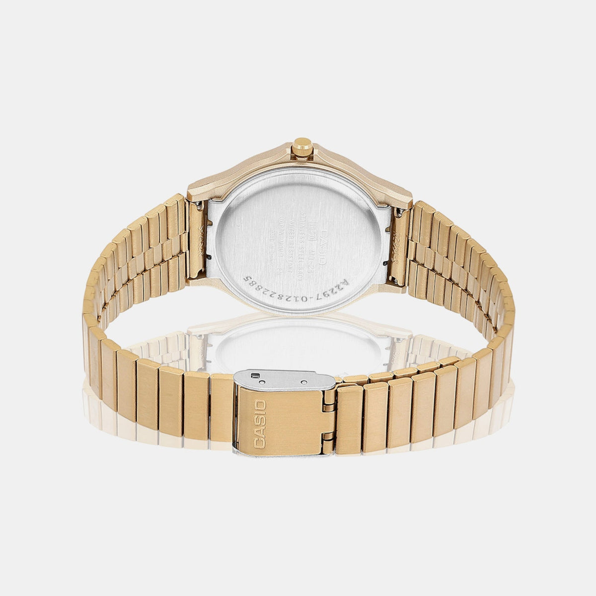Youth Unisex Quartz Gold Dial Analog Stainless Steel Watch A2297