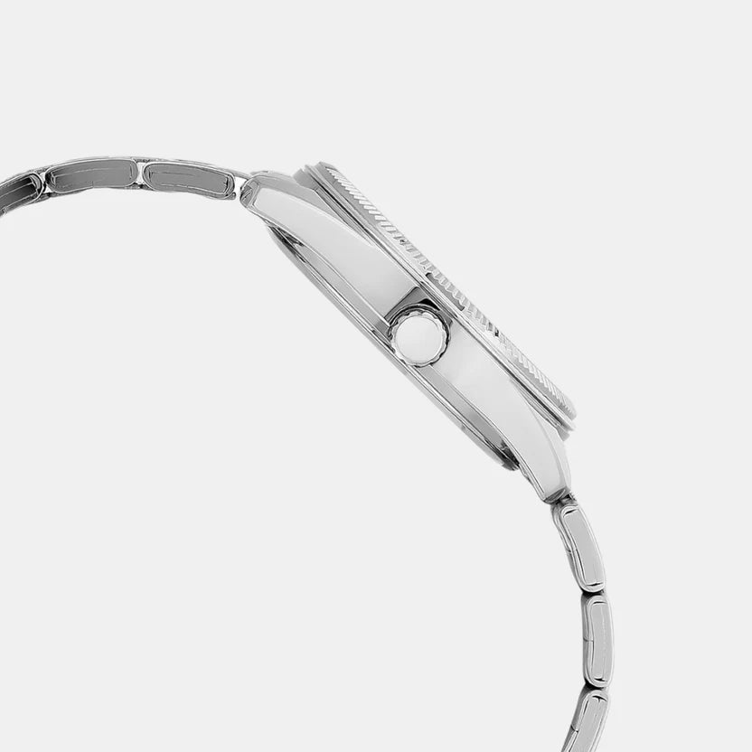 Casio Enticer Men Quartz White Dial Analog Stainless Steel Watch A2344