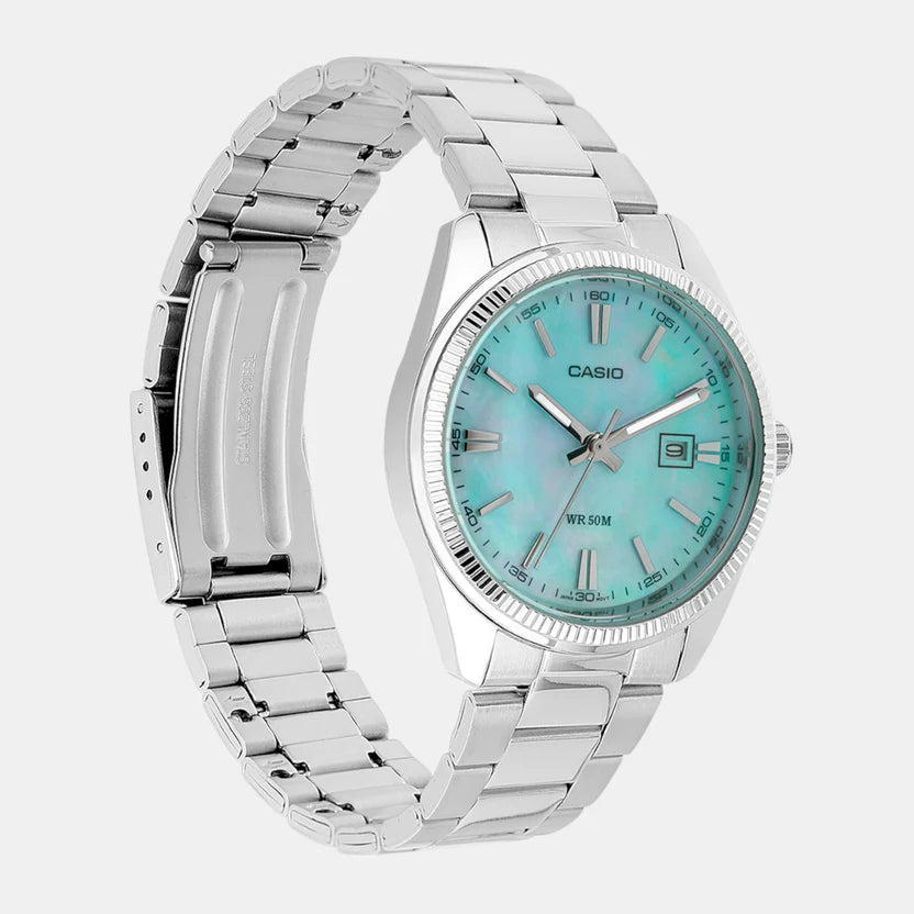 Casio Enticer Women Quartz Blue Dial Analog Stainless Steel Watch A2363