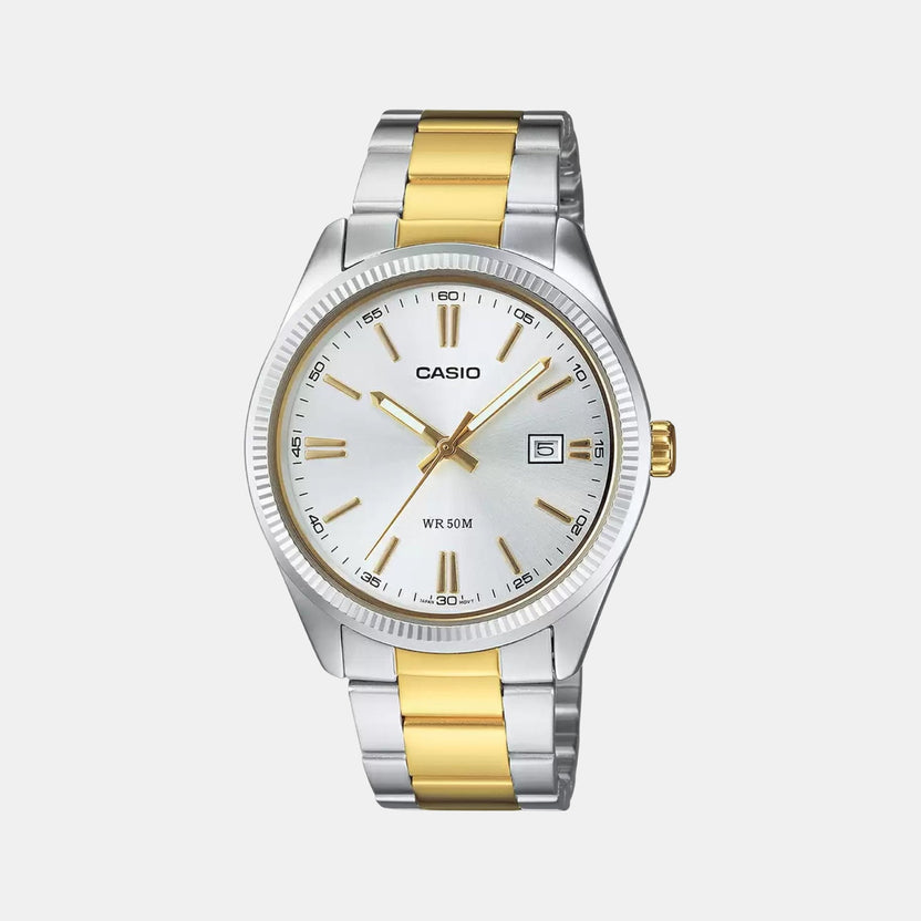 Enticer Men Quartz Silver Dial Analog Stainless Steel Watch A2370