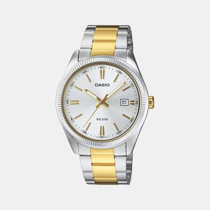 Enticer Men Quartz Silver Dial Analog Stainless Steel Watch A2370