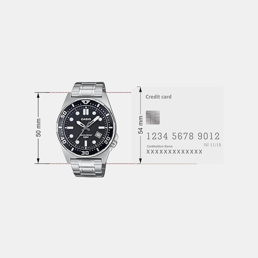 Enticer Men Quartz Black Dial Analog Stainless Steel Watch A2376