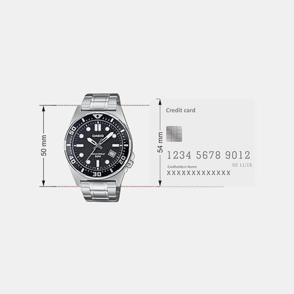 Enticer Men Quartz Black Dial Analog Stainless Steel Watch A2376