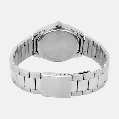 Casio Enticer Men Quartz Pink Dial Analog Stainless Steel Watch A2395