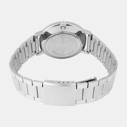 Casio Enticer Men Quartz White Dial Analog Stainless Steel Watch A2407