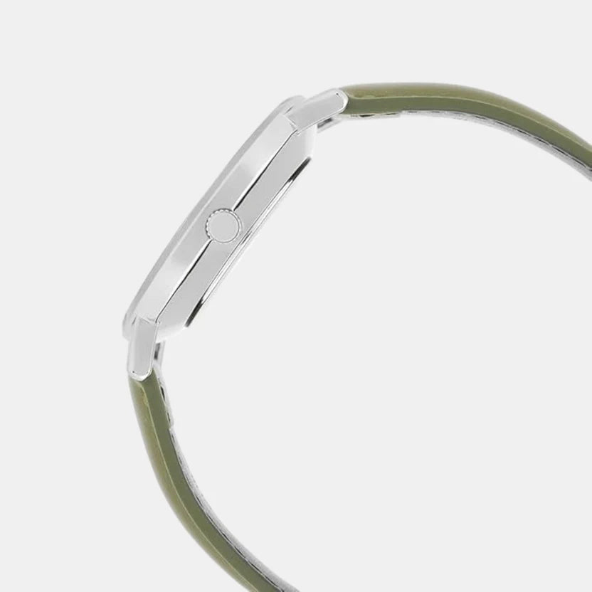 Casio Enticer Men Quartz White Dial Analog Leather Watch A2409