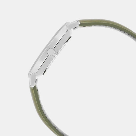 Casio Enticer Men Quartz White Dial Analog Leather Watch A2409