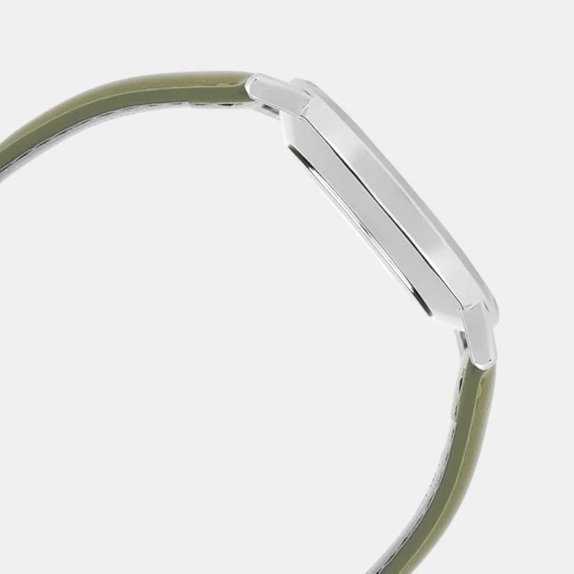 Casio Enticer Men Quartz White Dial Analog Leather Watch A2409