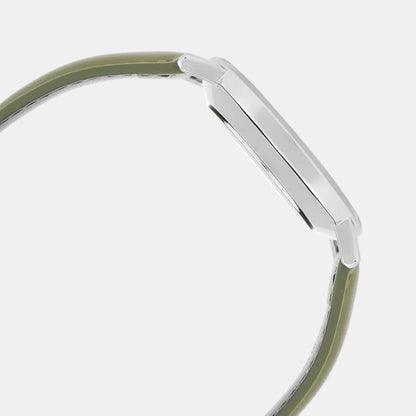 Casio Enticer Men Quartz White Dial Analog Leather Watch A2409