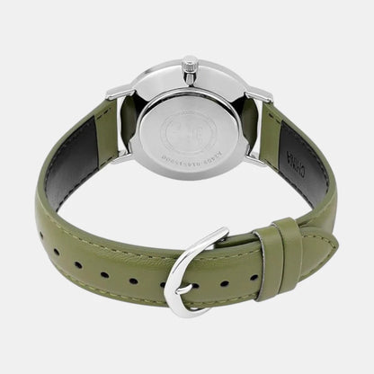 Casio Enticer Men Quartz White Dial Analog Leather Watch A2409