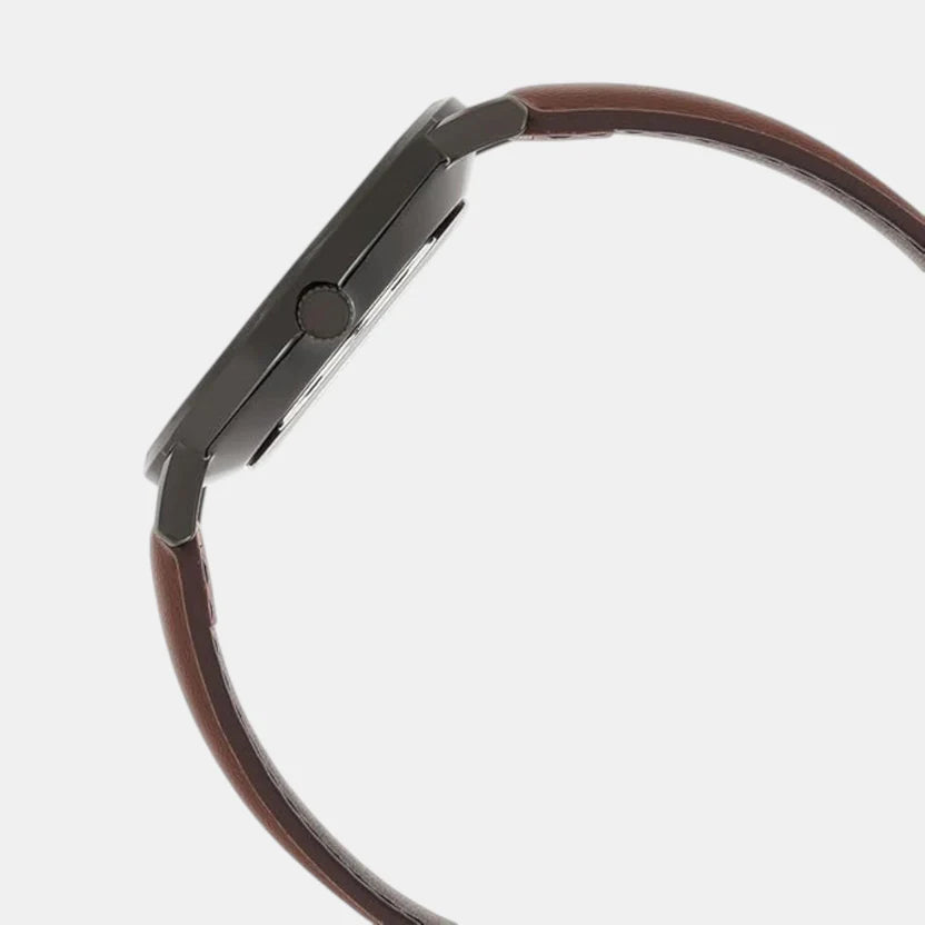 Casio Enticer Men Quartz White Dial Analog Leather Watch A2410